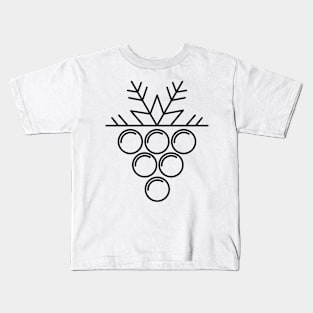 Snowy Grapes Kids T-Shirt